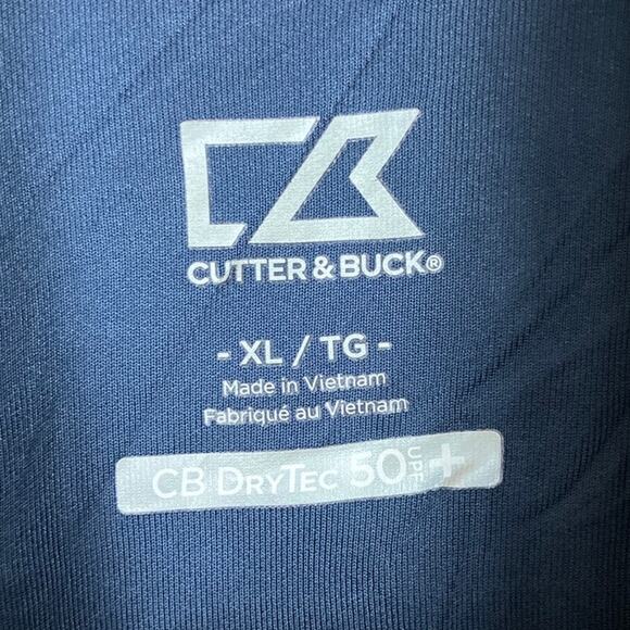 Cutter & Buck Men Jacket Navy Blue Budweiser 1/4 Zip DryTec 50+ SPF Stretch XL - Picture 6 of 12